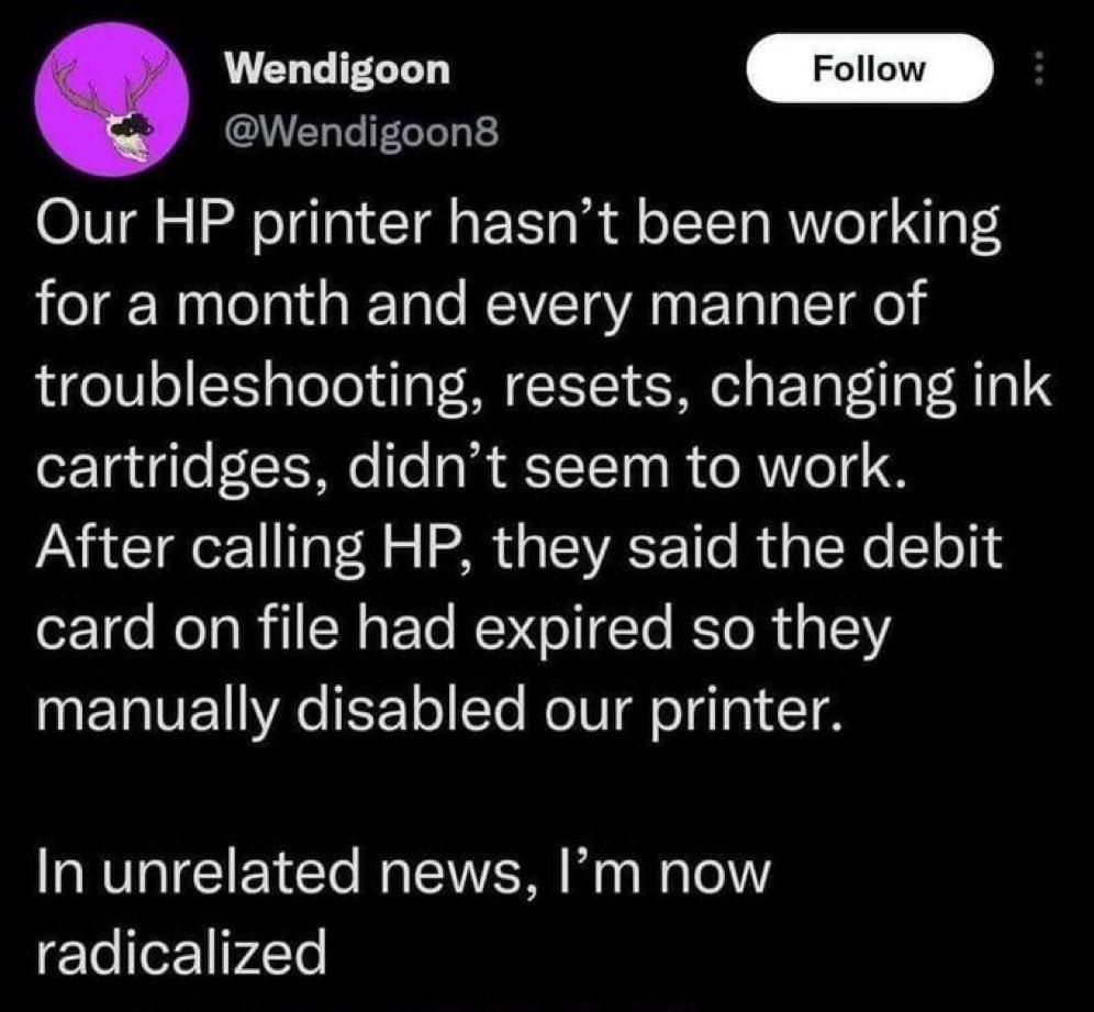 Printer radicalization